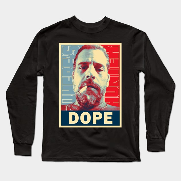 Hunter Biden Dope Laptop Long Sleeve T-Shirt by ActiveNerd